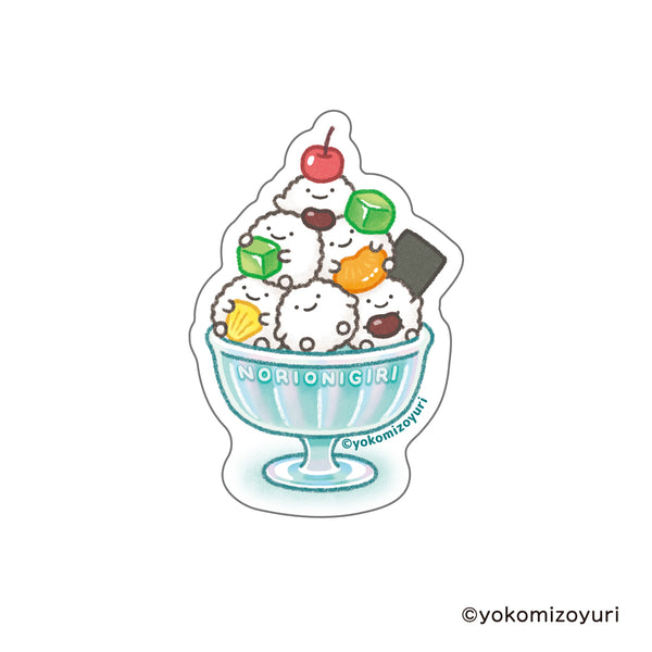 『なんでもいきもの』ステッカー のりおにぎり(SW)