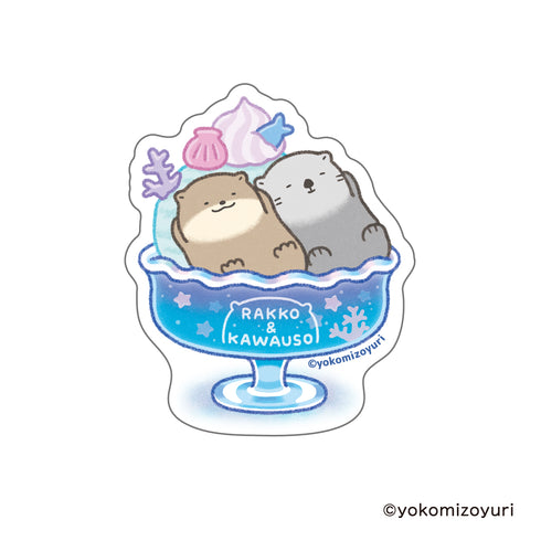 『なんでもいきもの』ステッカー ラッコとカワウソ (SW)