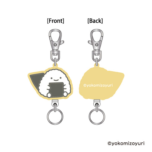 『なんでもいきもの』ラバーキーリール のりおにぎり