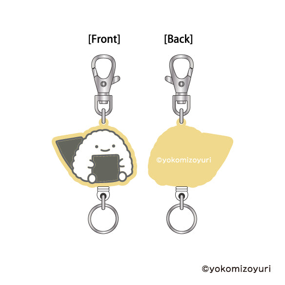 『なんでもいきもの』ラバーキーリール のりおにぎり