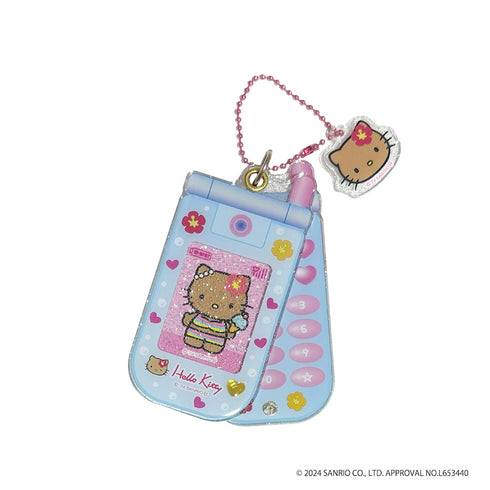 『ハローキティ』HELLO KITTY 2024 GOGOギャル COLLECTION スライドガラケーキーホルダー 日焼け 【202503再販】