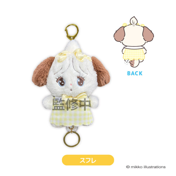 『mikko illustrations(ミッコ)』リール付きマスコット スフレ