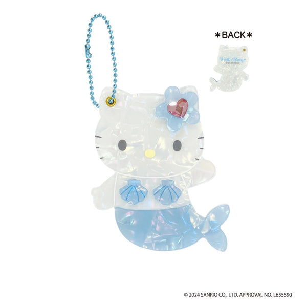 『ハローキティ』シェルミラーキーチェーン マーメイド(ブルー)