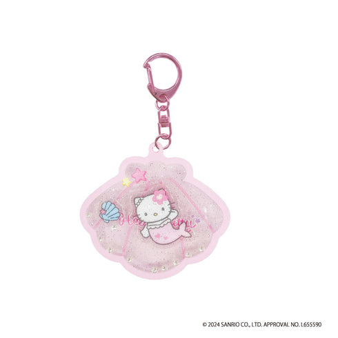 『ハローキティ』マーメイドシャカシャカアクリルキーホルダー ピンク 【202504再販】