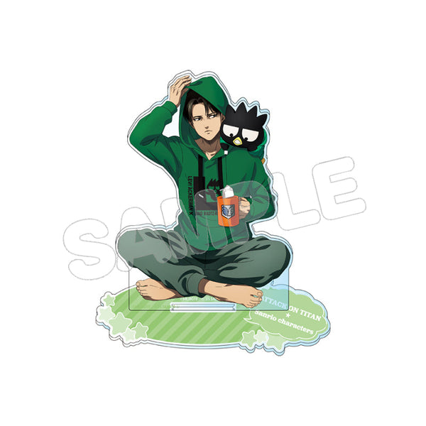 『進撃の巨人×サンリオキャラクターズ』4 アクリルスタンド リヴァイ×バッドばつ丸