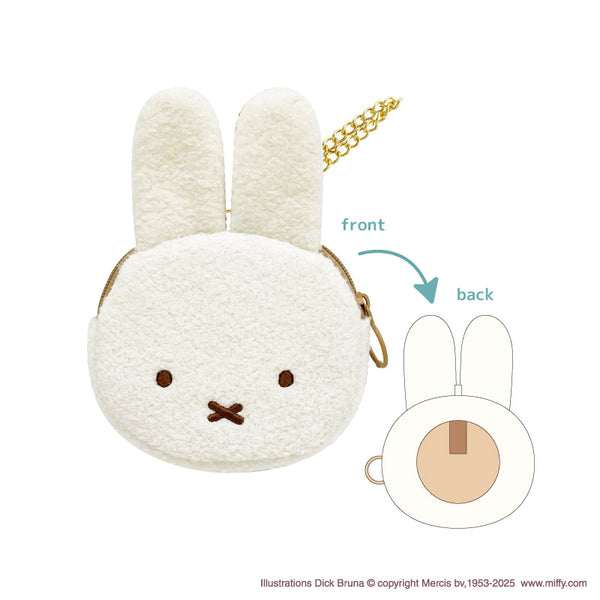 『ミッフィー』もふもふ缶バッジホルダー アイボリー