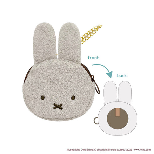 《米菲 / 迪克·布魯納》MF 毛茸茸徽章掛繩 淺灰色【202603 再版】