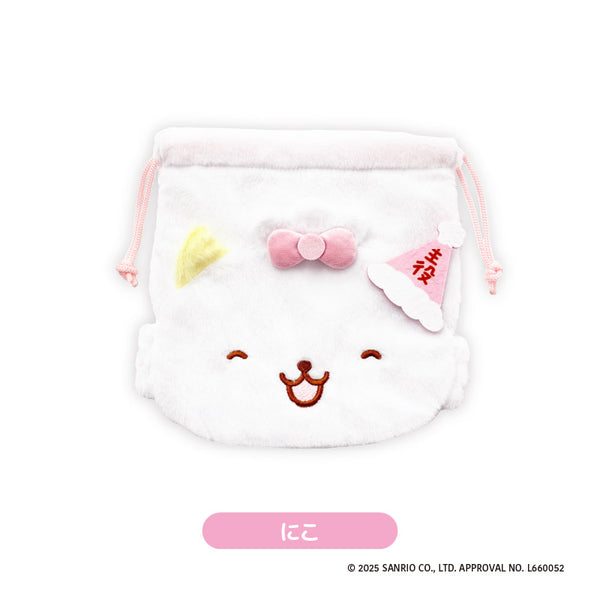 『がおぱわるぅ』もふもふ巾着 にこ