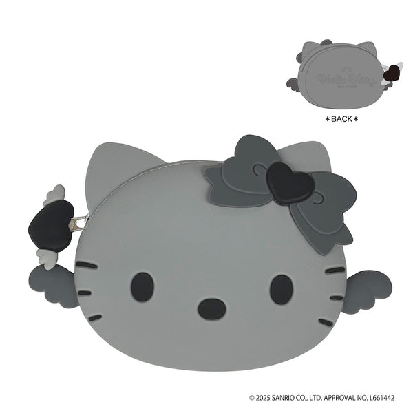 『ハローキティ』シリコンポーチ エンジェル(グレー)