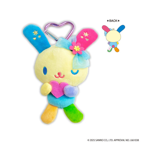 『サンリオキャラクターズ』『ウサハナ』カラビナ付きマスコット ハート【202606再販】