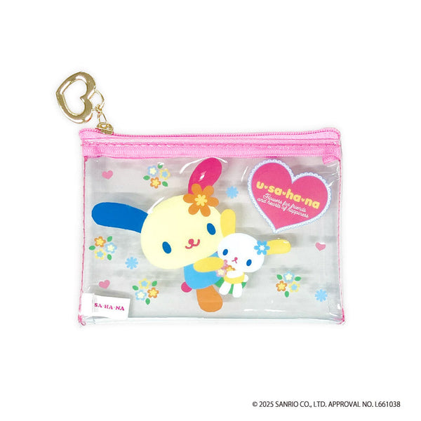 『ウサハナ』ミニクリアポーチ ピンク【202508再販】
