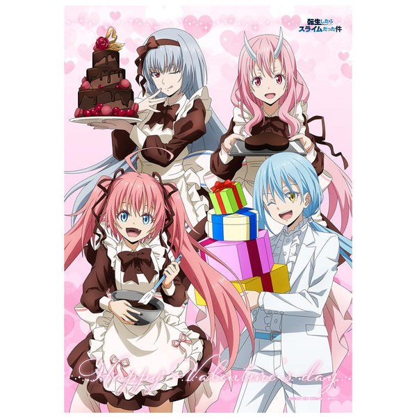 『転生したらスライムだった件』描き下ろし B2キラキラ布ポスター バレンタインVer.