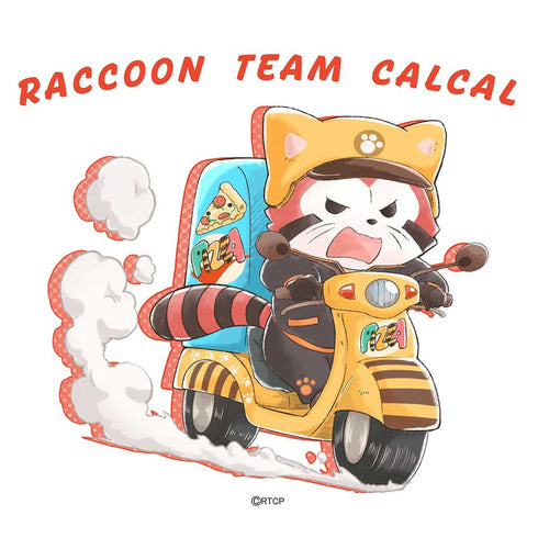 『あらいぐまカルカル団』トートバッグ(ピザ配達)