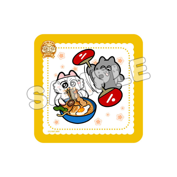 『ンめねこ』ミニハンドタオル なべ焼き風うどん