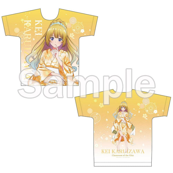 『ようこそ実力至上主義の教室へ』【描き下ろし】フルグラフィックTシャツ 軽井沢恵(和服) 【202508再販】
