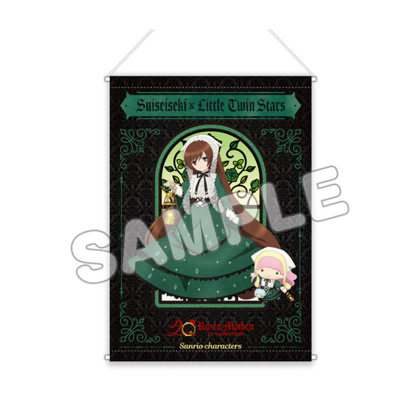 『ローゼンメイデン×サンリオキャラクターズ』B3タペストリー 翠星石×リトルツインスターズ(ララ)