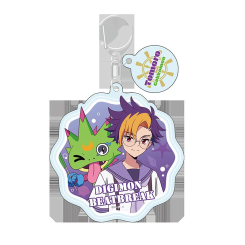 『DIGIMON BEATBREAK』チャーム付きアクリルキーホルダー トモロウ&ゲッコーモン(マリンルックver)