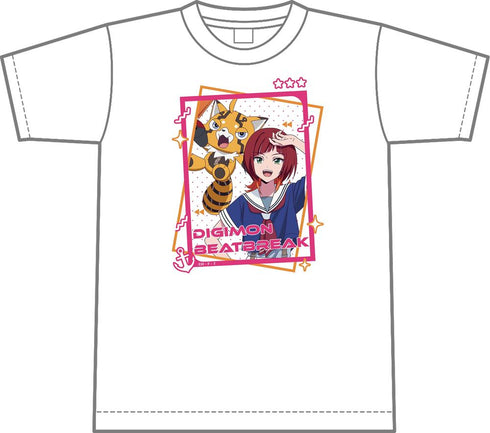 『DIGIMON BEATBREAK』Tシャツ レーナ&プリスティモン(マリンルックver)