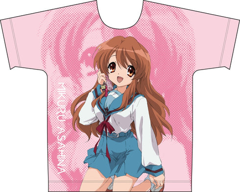 "The Melancholy of Haruhi Suzumiya" Full-Print T-Shirt: Mikuru Asahina