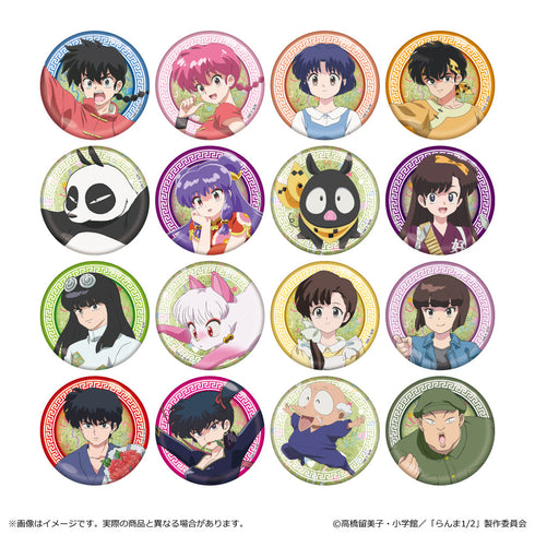 『らんま1/2』金屏風柄缶バッジ【BOX】