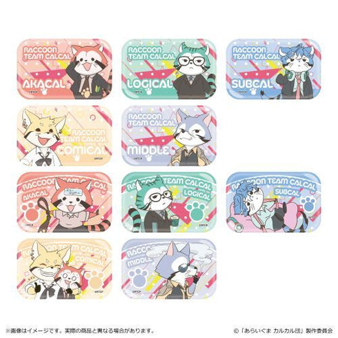 『あらいぐま カルカル団』スクエア缶バッジ【BOX】