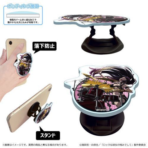 『ロックは淑女の嗜みでして』スマホグリップ/黒鉄 音羽