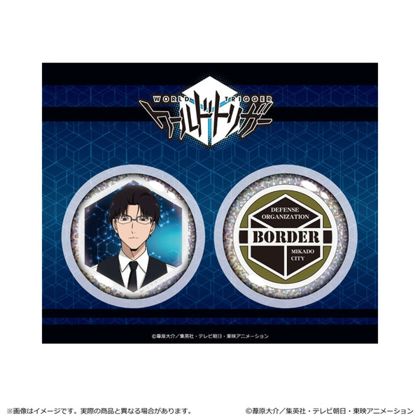 『ワールドトリガー』<黒ベストスーツver.> 第3 弾 ホログラム缶バッジセット/弓場 拓磨