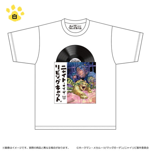 『ニャイト・オブ・ザ・リビングキャット』T シャツ/白