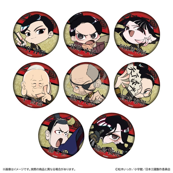 『日本三國』トレーディング金屏風柄缶バッジ【BOX】