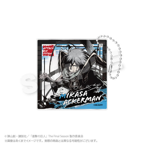 『進撃の巨人』墨絵風アクリルキーホルダー ミカサ【202506再販】