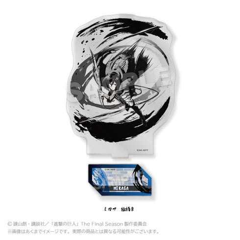 『進撃の巨人』墨絵風アクリルスタンド Vol.2 ミカサ絵柄B【202507再販】
