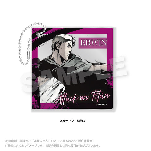 『進撃の巨人』墨絵風アクリルキーホルダー Vol.2 エルヴィン絵柄A【202507再販】