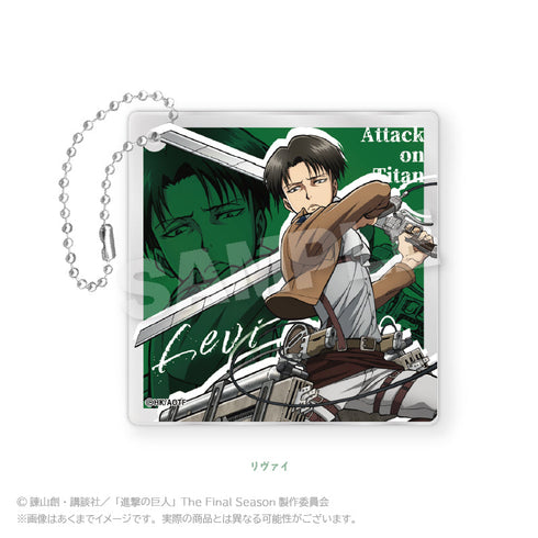 『進撃の巨人』スクエアアクリルキーホルダー リヴァイ