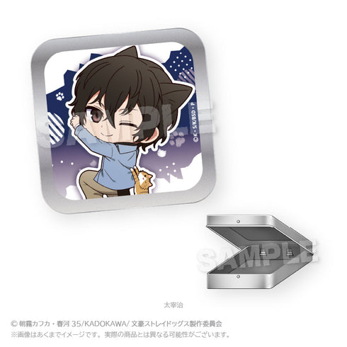『文豪ストレイドッグス』ミニ缶ケース ひっつきにゃんVer. 太宰治