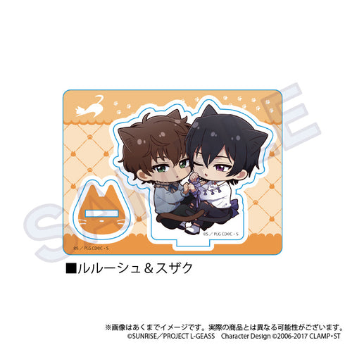 『コードギアス 反逆のルルーシュ』ミニキャラスタンド ひっつきにゃんVer. ルルーシュ&スザク