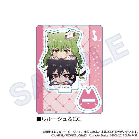 『コードギアス 反逆のルルーシュ』ミニキャラスタンド ひっつきにゃんVer. ルルーシュ&C.C.