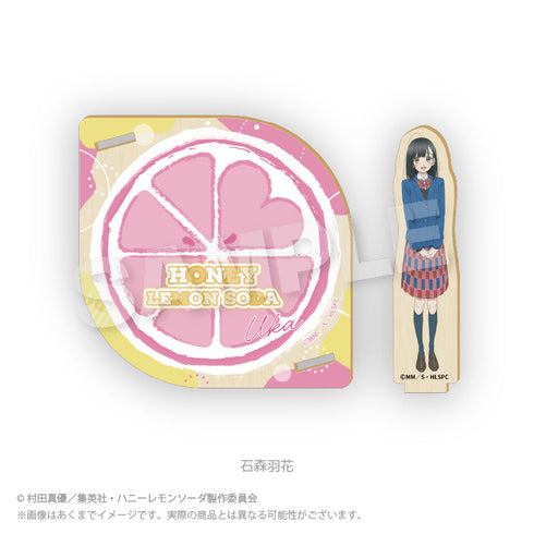 『ハニーレモンソーダ』木製スタンドコースター 石森羽花