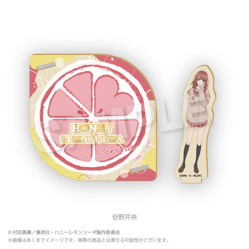 『ハニーレモンソーダ』木製スタンドコースター 菅野芹奈
