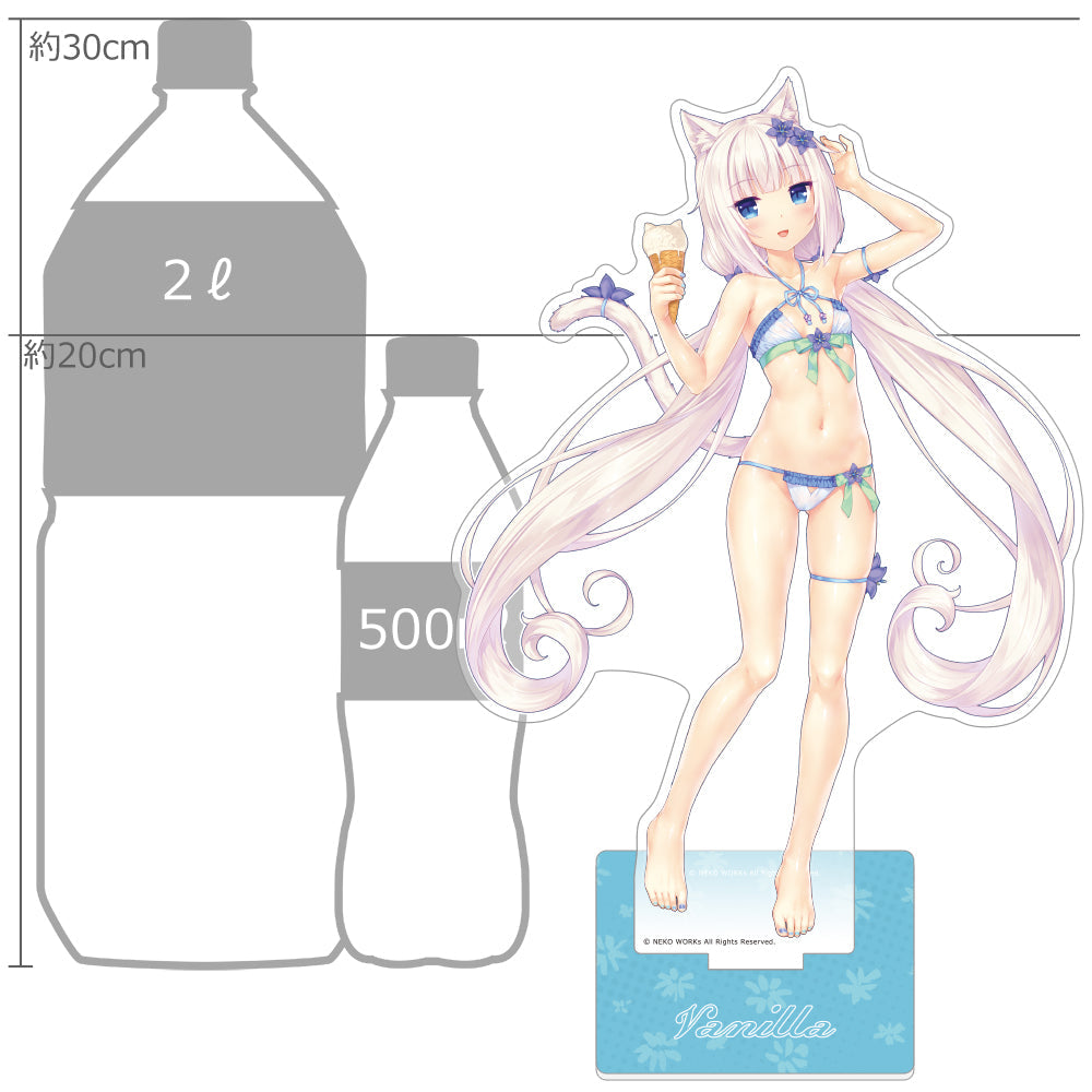 ネコぱら 特大アクリルスタンド バニラ 水着 グッズ-スタンドポップ】ネコぱら 特大アクリルスタンド（バニラ