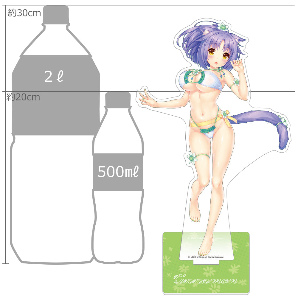ネコぱら シナモン 描き下ろし特大アクリルスタンド 水着ver. シナモン 水着Ver.