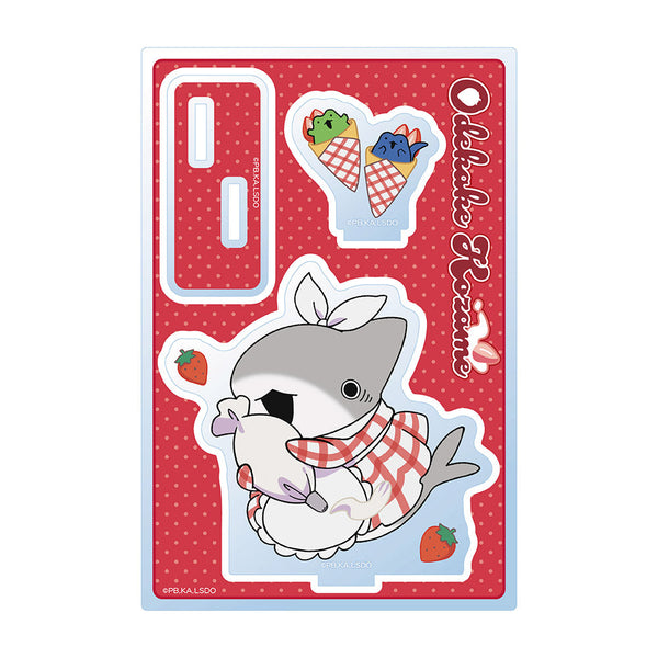 『おでかけ子ザメ』描き下ろしアクリルジオラマ(クレープ作成中)