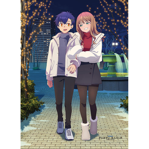 『グリッドマンユニバース』描き下ろしB2タペストリー(麻中蓬&南夢芽/冬デート)Wスエード