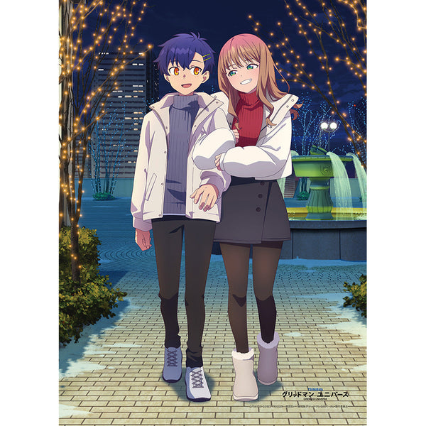 『グリッドマンユニバース』描き下ろしB2タペストリー(麻中蓬&南夢芽/冬デート)Wスエード