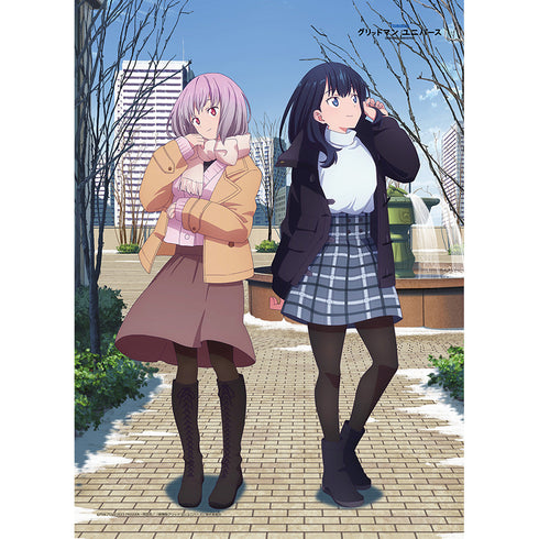 『グリッドマンユニバース』描き下ろしB2タペストリー(宝多六花&新条アカネ/冬デート)Wスエード