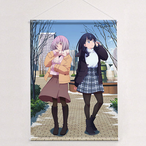 『グリッドマンユニバース』描き下ろしB2タペストリー(宝多六花&新条アカネ/冬デート)Wスエード
