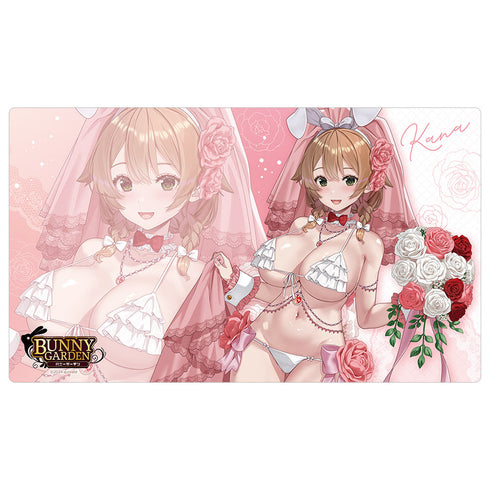 『バニーガーデン』描き下ろしラバーマット (花奈/バニーウエディング水着)