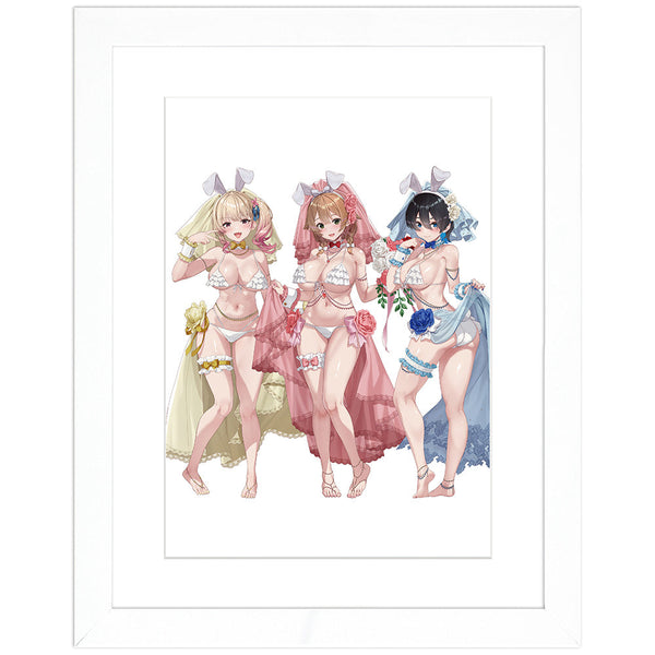 『バニーガーデン』描き下ろしキャラファイングラフ (バニーウエディング水着) A4