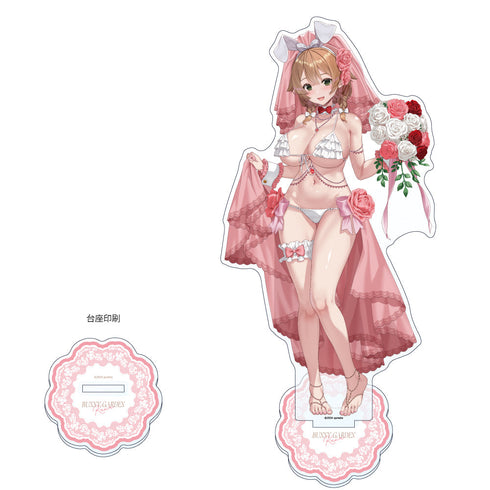 『バニーガーデン』描き下ろし特大アクリルスタンド (花奈/バニーウエディング水着)