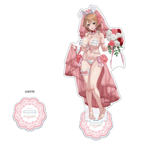 『バニーガーデン』描き下ろし特大アクリルスタンド (花奈/バニーウエディング水着)