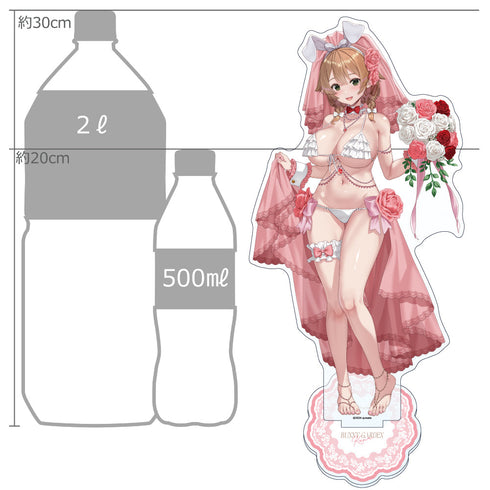『バニーガーデン』描き下ろし特大アクリルスタンド (花奈/バニーウエディング水着)